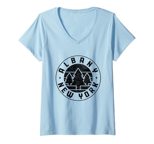 Damen Albany New York NY Pride T-Shirt mit V-Ausschnitt Damen Albany New York NY Pride T-Shirt mit V-Ausschnitt von We Love Albany New York