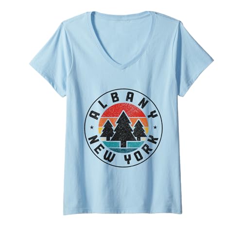 Damen Albany New York NY Pride T-Shirt mit V-Ausschnitt Damen Albany New York NY Pride T-Shirt mit V-Ausschnitt von We Love Albany New York
