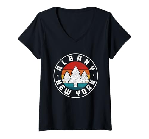 Damen Albany New York NY Pride T-Shirt mit V-Ausschnitt Damen Albany New York NY Pride T-Shirt mit V-Ausschnitt von We Love Albany New York