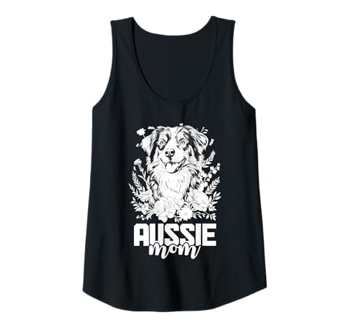 Damen Australian Shepherd Dog Vintage Flowers Aussie Mom Tank Top Damen Australian Shepherd Dog Vintage Flowers Aussie Mom Tank Top von We Love Australian Shepherds - Aussie Mom Co.