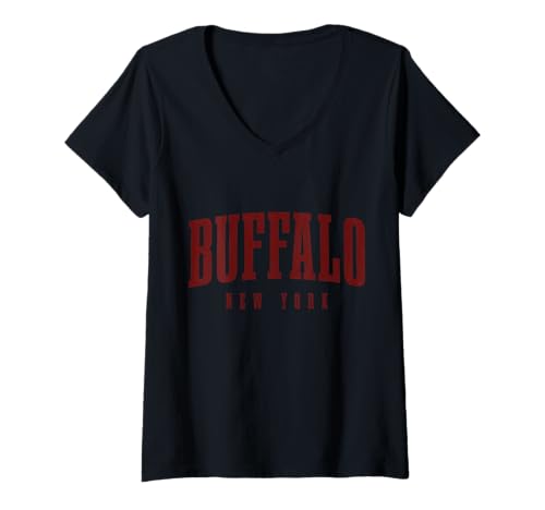 Damen Buffalo New York Retro NY Pride T-Shirt mit V-Ausschnitt Damen Buffalo New York Retro NY Pride T-Shirt mit V-Ausschnitt von We Love Buffalo New York