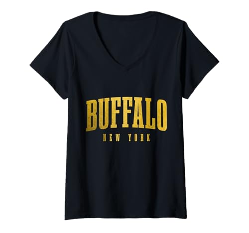 Damen Buffalo New York Retro NY Pride T-Shirt mit V-Ausschnitt Damen Buffalo New York Retro NY Pride T-Shirt mit V-Ausschnitt von We Love Buffalo New York