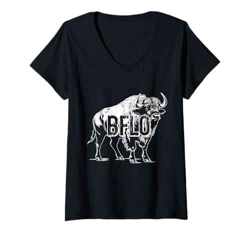 Damen Buffalo New York Retro NY Pride T-Shirt mit V-Ausschnitt Damen Buffalo New York Retro NY Pride T-Shirt mit V-Ausschnitt von We Love Buffalo New York