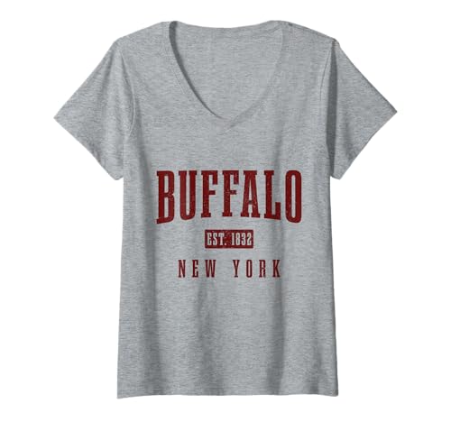 Damen Buffalo New York Retro NY Pride T-Shirt mit V-Ausschnitt Damen Buffalo New York Retro NY Pride T-Shirt mit V-Ausschnitt von We Love Buffalo New York