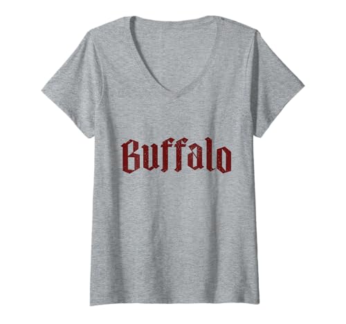 Damen Buffalo New York Retro NY Pride T-Shirt mit V-Ausschnitt Damen Buffalo New York Retro NY Pride T-Shirt mit V-Ausschnitt von We Love Buffalo New York