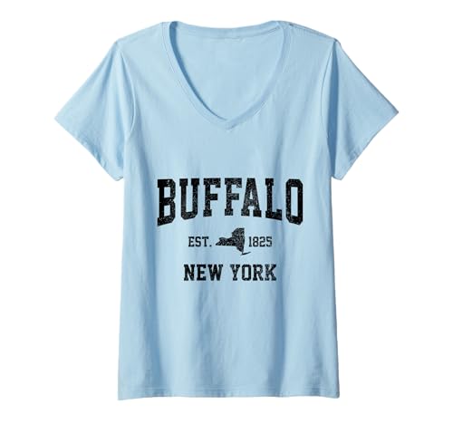 Damen Buffalo New York NY Pride T-Shirt mit V-Ausschnitt Damen Buffalo New York NY Pride T-Shirt mit V-Ausschnitt von We Love Buffao New York