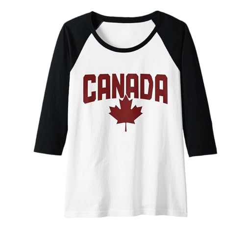 Damen Kanada Maple Leaf Pride Canadian Vintage Raglan Damen Kanada Maple Leaf Pride Canadian Vintage Raglan von We Love Canada - Apparel & Gifts