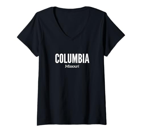 Damen Columbia, Missouri T-Shirt mit V-Ausschnitt Damen Columbia, Missouri T-Shirt mit V-Ausschnitt von We Love Columbia Missouri