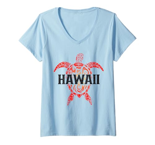 Damen Hawaiianisches Souvenir zum Tauchen Schildkröte Hawaii T-Shirt mit V-Ausschnitt Damen Hawaiianisches Souvenir zum Tauchen Schildkröte Hawaii T-Shirt mit V-Ausschnitt von We Love Hawaii - Apparel & Gifts