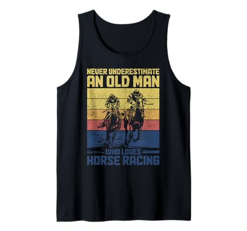 Herren Pferderennen Derby Jockey Reiter Racer Vintage Lustig Tank Top von We Love Horse Racing - Derby Apparel & Gifts