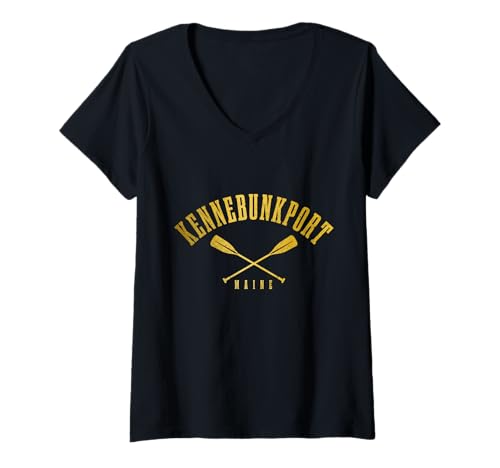 Damen Kennebunkport Maine Souvenirs Maritim Nautisch T-Shirt mit V-Ausschnitt Damen Kennebunkport Maine Souvenirs Maritim Nautisch T-Shirt mit V-Ausschnitt von We Love Kennebunkport Maine - Apparel & Gifts