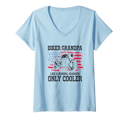 Damen Biker Opa Like A Normal Grandpa Only Cooler Funny T-Shirt mit V-Ausschnitt Damen Biker Opa Like A Normal Grandpa Only Cooler Funny T-Shirt mit V-Ausschnitt von We Love Motorcycles - Biker Apparel & Gifts
