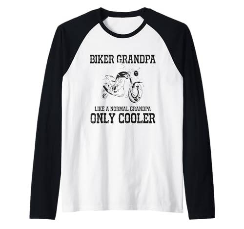 Herren Biker Opa Like A Normal Grandpa Only Cooler Funny Raglan Herren Biker Opa Like A Normal Grandpa Only Cooler Funny Raglan von We Love Motorcycles - Biker Apparel & Gifts