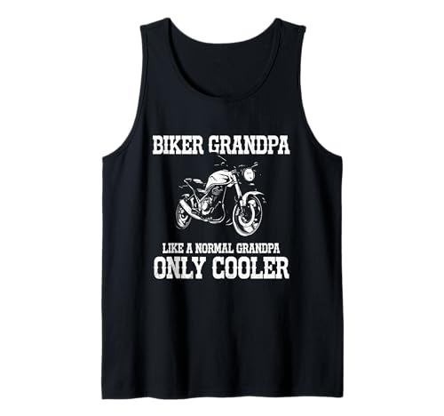 Herren Biker Opa Like A Normal Grandpa Only Cooler Funny Tank Top von We Love Motorcycles - Biker Apparel & Gifts