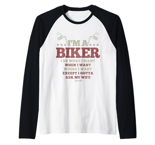 Herren Lustiger Biker Do What I Want Ehemann Ehefrau Motorrad Raglan Herren Lustiger Biker Do What I Want Ehemann Ehefrau Motorrad Raglan von We Love Motorcycles - Biker Apparel & Gifts