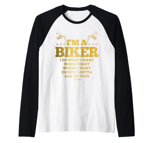 Herren Lustiger Biker Do What I Want Ehemann Ehefrau Motorrad Raglan Herren Lustiger Biker Do What I Want Ehemann Ehefrau Motorrad Raglan von We Love Motorcycles - Biker Apparel & Gifts