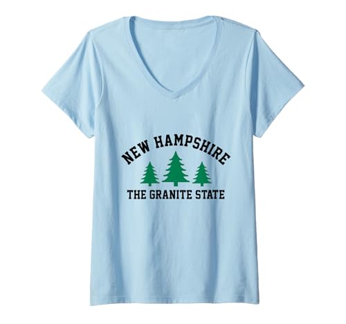 Damen New Hampshire T-Shirt mit V-Ausschnitt Damen New Hampshire T-Shirt mit V-Ausschnitt von We Love New Hampshire - Apparel & Gifts
