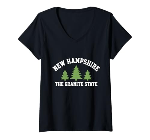 Damen New Hampshire T-Shirt mit V-Ausschnitt Damen New Hampshire T-Shirt mit V-Ausschnitt von We Love New Hampshire - Apparel & Gifts