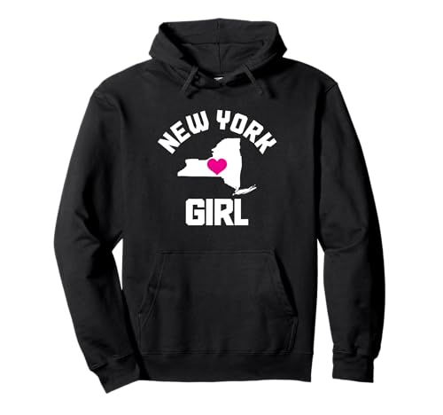 Karte von New York City NY Heart State Map für Mädchen NYC Pullover Hoodie Karte von New York City NY Heart State Map für Mädchen NYC Pullover Hoodie von We Love New York City NY