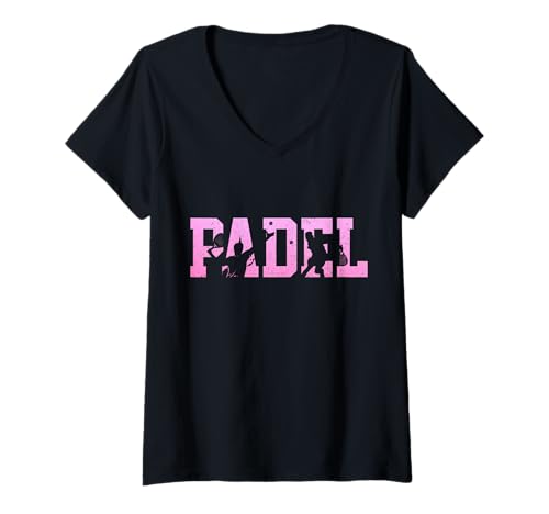 Damen Padel Mädchen Damen T-Shirt mit V-Ausschnitt Damen Padel Mädchen Damen T-Shirt mit V-Ausschnitt von We Love Padel