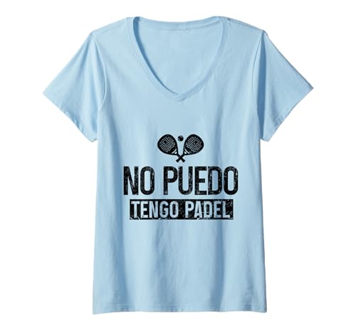 Damen Padel No Puedo Tengo Padel Lustig Spanisch T-Shirt mit V-Ausschnitt Damen Padel No Puedo Tengo Padel Lustig Spanisch T-Shirt mit V-Ausschnitt von We Love Padel