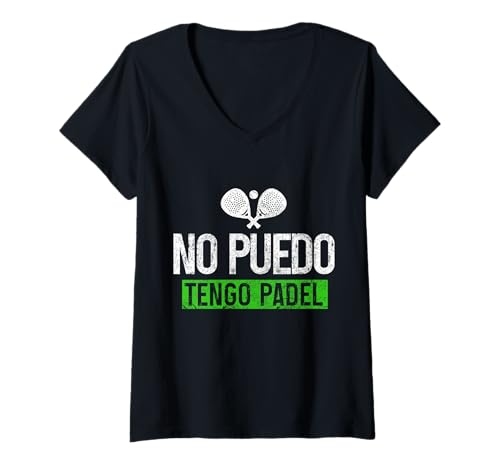 Damen Padel Spanisch No Puedo Tengo Padel Lustig T-Shirt mit V-Ausschnitt Damen Padel Spanisch No Puedo Tengo Padel Lustig T-Shirt mit V-Ausschnitt von We Love Padel