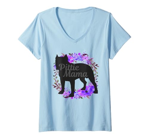 Damen Pitbull Mom Pittie Mama Hundeliebhaber lustiges Muttertagsgeschenk T-Shirt mit V-Ausschnitt Damen Pitbull Mom Pittie Mama Hundeliebhaber lustiges Muttertagsgeschenk T-Shirt mit V-Ausschnitt von We Love Pitbulls - Apparel & Gifts