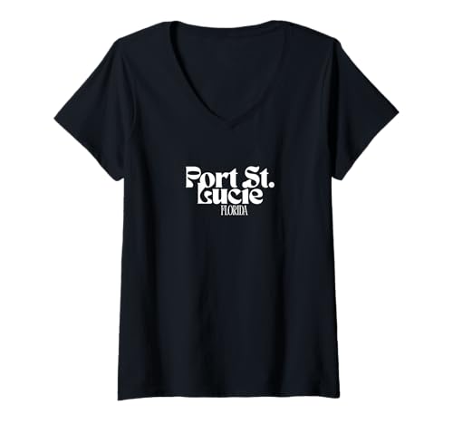 Damen Port St. Lucie Florida T-Shirt mit V-Ausschnitt von We Love Port St. Lucie Florida
