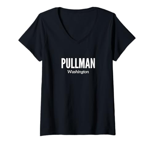Damen Pullman Washington T-Shirt mit V-Ausschnitt Damen Pullman Washington T-Shirt mit V-Ausschnitt von We Love Pullman Washington