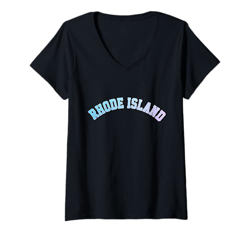 Damen Rhode Island RI Pride T-Shirt mit V-Ausschnitt von We Love Rhode Island - Apparel & Gifts