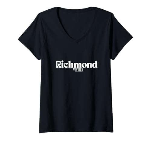 Damen Richmond, Virginia T-Shirt mit V-Ausschnitt Damen Richmond, Virginia T-Shirt mit V-Ausschnitt von We Love Richmond Virginia