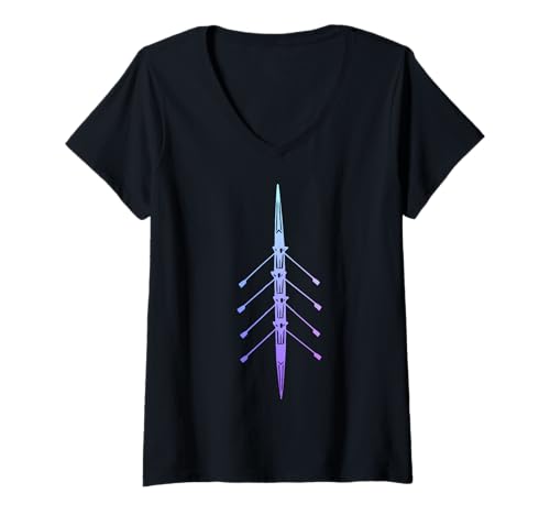 Damen Ruderboot Crew Funny Rower Coxswain Sculling T-Shirt mit V-Ausschnitt Damen Ruderboot Crew Funny Rower Coxswain Sculling T-Shirt mit V-Ausschnitt von We Love Rowing - Apparel & Gifts