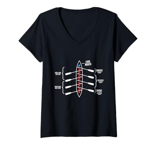 Damen Ruderboot Crew Funny Rower Coxswain Sculling T-Shirt mit V-Ausschnitt Damen Ruderboot Crew Funny Rower Coxswain Sculling T-Shirt mit V-Ausschnitt von We Love Rowing - Apparel & Gifts