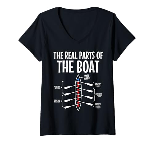Damen Ruderboot Crew Funny Rower Coxswain Sculling T-Shirt mit V-Ausschnitt Damen Ruderboot Crew Funny Rower Coxswain Sculling T-Shirt mit V-Ausschnitt von We Love Rowing - Apparel & Gifts