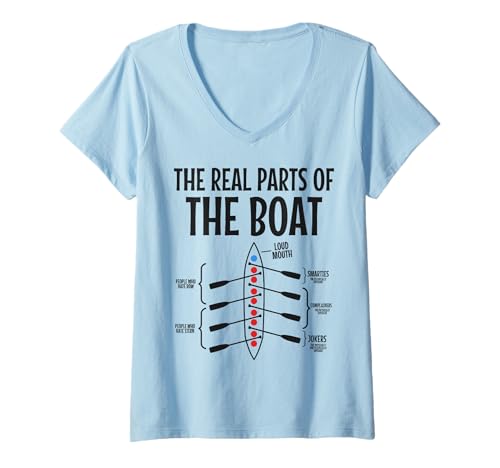 Damen Ruderboot Crew Funny Rower Coxswain Sculling Vintage T-Shirt mit V-Ausschnitt Damen Ruderboot Crew Funny Rower Coxswain Sculling Vintage T-Shirt mit V-Ausschnitt von We Love Rowing - Apparel & Gifts