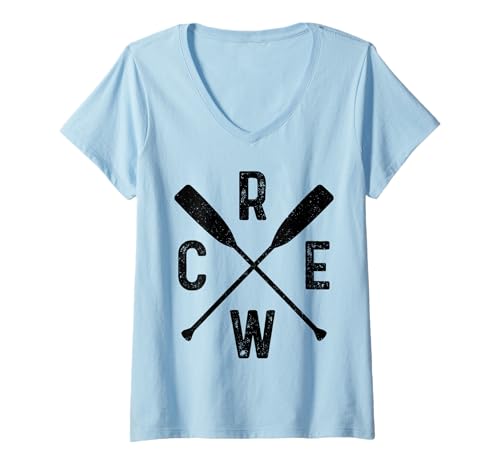 Damen Ruderboot Crew Funny Rower Coxswain Sculling Vintage T-Shirt mit V-Ausschnitt Damen Ruderboot Crew Funny Rower Coxswain Sculling Vintage T-Shirt mit V-Ausschnitt von We Love Rowing - Apparel & Gifts