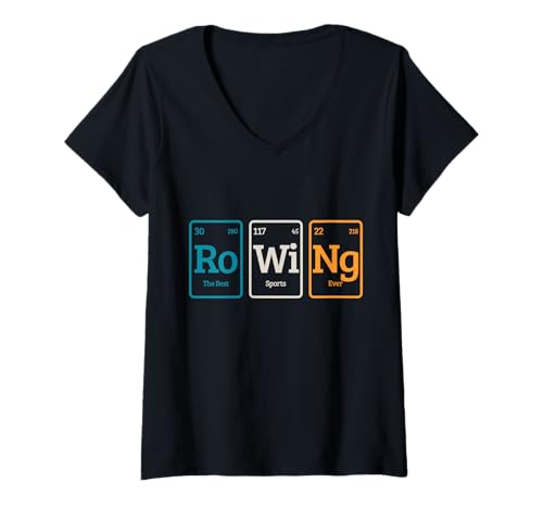 Damen Ruderboot Crew Funny Rower Coxswain Sculling Vintage T-Shirt mit V-Ausschnitt Damen Ruderboot Crew Funny Rower Coxswain Sculling Vintage T-Shirt mit V-Ausschnitt von We Love Rowing - Apparel & Gifts