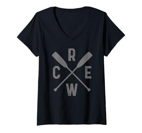 Damen Ruderboot Crew Funny Rower Coxswain Sculling Vintage T-Shirt mit V-Ausschnitt Damen Ruderboot Crew Funny Rower Coxswain Sculling Vintage T-Shirt mit V-Ausschnitt von We Love Rowing - Apparel & Gifts