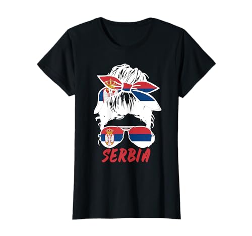 Serbien Girl Serbische Flagge Vintage Pride T-Shirt Serbien Girl Serbische Flagge Vintage Pride T-Shirt von We Love Serbia