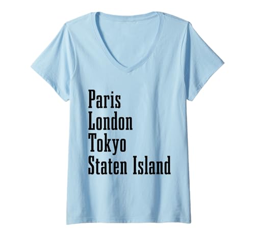 Damen Staten Island New York Lustiger NY-Pride T-Shirt mit V-Ausschnitt Damen Staten Island New York Lustiger NY-Pride T-Shirt mit V-Ausschnitt von We Love Staten Island New York