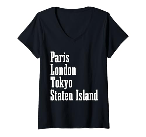 Damen Staten Island New York Retro NY Pride T-Shirt mit V-Ausschnitt Damen Staten Island New York Retro NY Pride T-Shirt mit V-Ausschnitt von We Love Staten Island New York