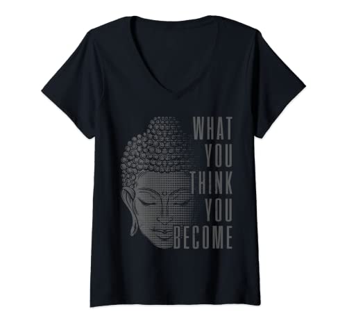 We Love Yoga - Vintage Buddha Designs Co. Damen Buddha spiritueller Spruch Buddhismus Yoga Geschenk T-Shirt mit V-Ausschnitt in Schwarz, Größe S We Love Yoga - Vintage Buddha Designs Co. Damen Buddha spiritueller Spruch Buddhismus Yoga Geschenk T-Shirt mit V-Ausschnitt in Schwarz, Größe S von We Love Yoga - Vintage Buddha Designs Co.
