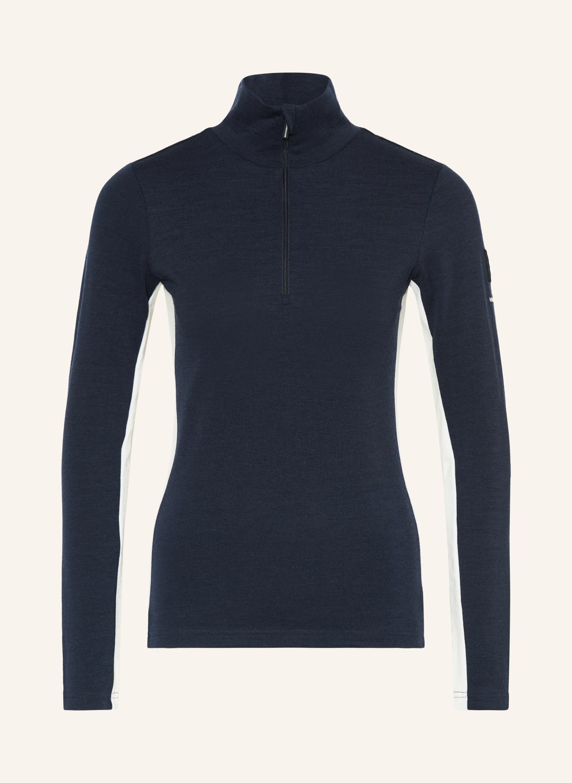 We Norwegians Piqué-Midlayer Voss Aus Merinowolle blau von We Norwegians