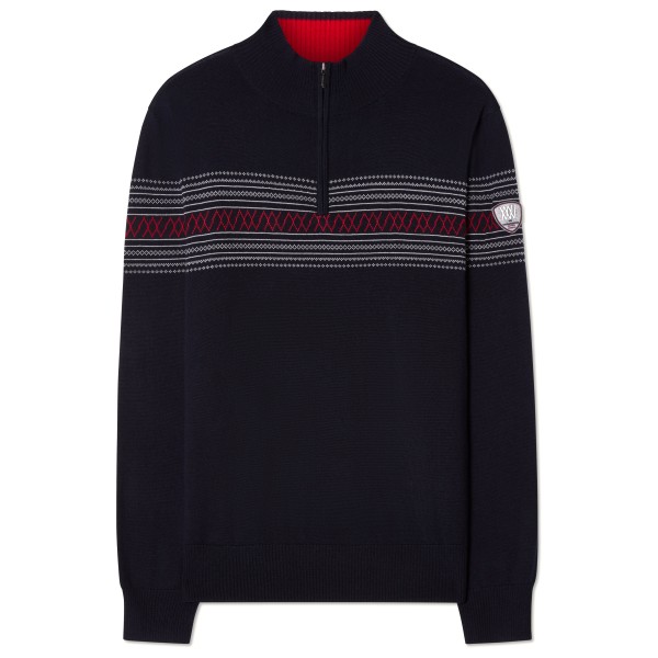 We Norwegians - Signature ZipUp - Merinopullover Gr XL blau von We Norwegians