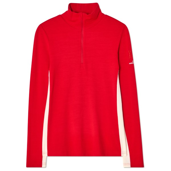 We Norwegians - Women's Voss 1/4-Zip - Merinopullover Gr XL rot von We Norwegians