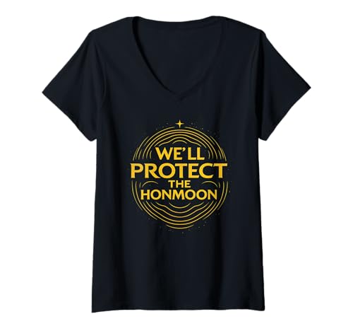 Damen We 'll Protect The Honmoon Matching Kids Friendship Music T-Shirt mit V-Ausschnitt von We 'll Protect The Honmoon Matching Kid Friendship
