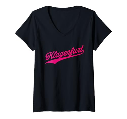 Damen Klagenfurt am Wörthersee T-Shirt mit V-Ausschnitt von We love Kärnten Shop