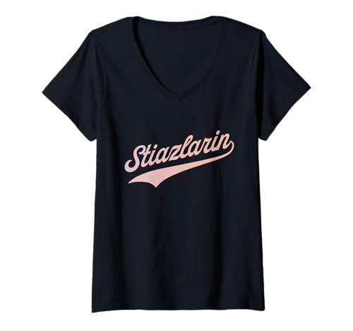 Damen Stiazlarin - Stiazla - Kärnten Österreich - Kärntner Dialekt T-Shirt mit V-Ausschnitt Damen Stiazlarin - Stiazla - Kärnten Österreich - Kärntner Dialekt T-Shirt mit V-Ausschnitt von We love Kärnten Shop