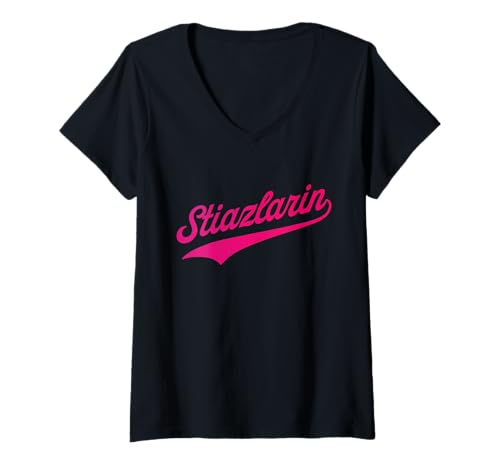 Damen Stiazlarin - Stiazla - Kärnten Österreich - Kärntner Dialekt T-Shirt mit V-Ausschnitt Damen Stiazlarin - Stiazla - Kärnten Österreich - Kärntner Dialekt T-Shirt mit V-Ausschnitt von We love Kärnten Shop