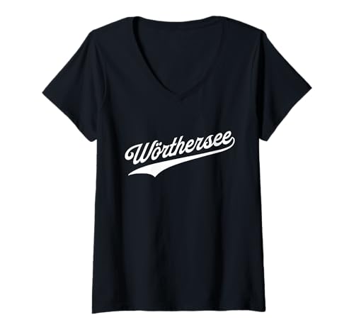 Damen Wörthersee Kärnten T-Shirt mit V-Ausschnitt von We love Kärnten Shop
